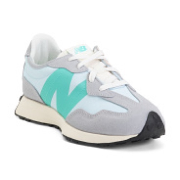 New Balance Gray and Aqua Athletic Shoes - Picture 2 of 10